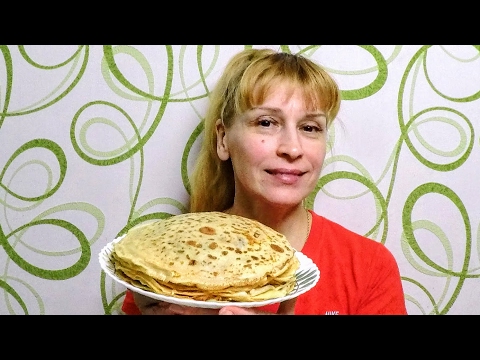 Бабушкины блины на молоке с дырочками простой рецепт на завтрак!