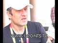 interview met bart peeters, the day after. hij gaf mee commentaar voor de vrt bij de halve finale en presenteerde eerder de uitzendingen van eurosong 2006. daarbij kwam kate ryan (je t'adore) als winnares uit de bus.