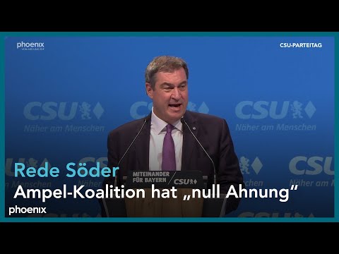 Rede von CSU-Parteichef und Spitzenkandidat Markus Sö ...