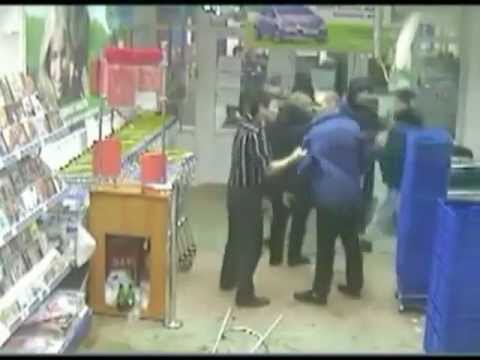 brutal - cool website: http://veezee.tk/ The brutal fight in supermarket, Krasnoyarsk, Russia (fight) (Russian fight)