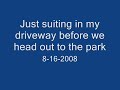waving at cars in fursuit