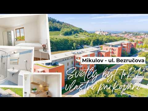 Video SVĚTLÝ BYT 1+KK [30 m² + BALKON 11,7 m²], VLASTNÍ PARKOVÁNÍ, IHNED VOLNÝ – MIKULOV