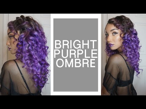 how to dye hair a bright purple