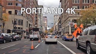 Driving Downtown - Portland Oregon USA.