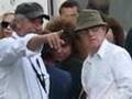 Woody Allen and Scarlett Johansson recording in Avilés