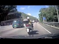 Amazing Crash Accident Of Car And Scooter On Highway, Hong Kong