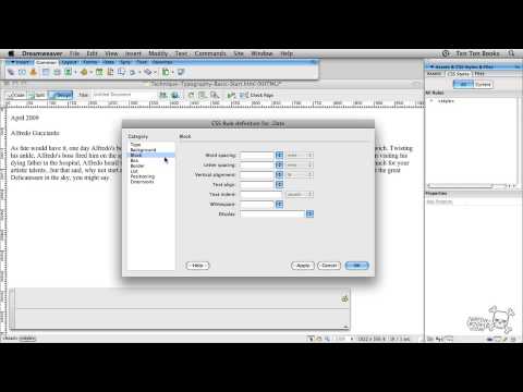Ten Ton Dreamweaver Essentials DVD Sample 2: Simple Typography Control With CSS!