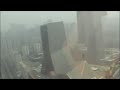 Looking out at Beijing from hotel window.