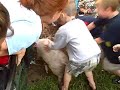 Ligonier, PA. Waterford firehall department's annual carnival.  The greased pig competition.  Ages 5 and 6.