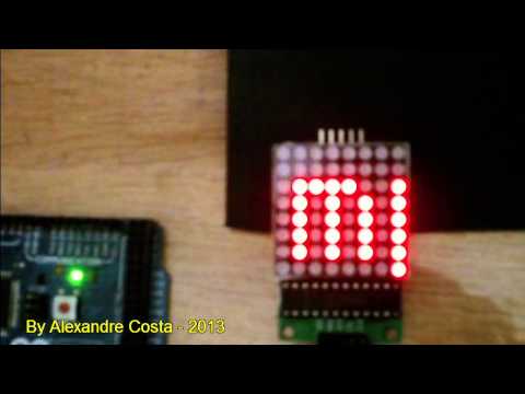 Arduino 8x8 LED Dot Matrix with MAX7219 IC from banggood.com