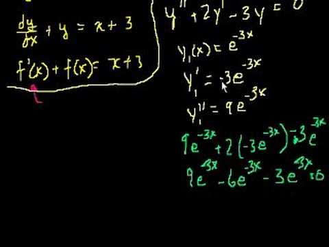 Differential equations: First order differential equations