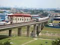 Scenic View of Incoming and Outgoing MRT Trains