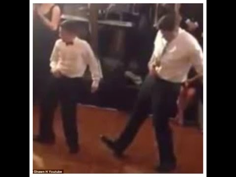 Father and son have epic dance-off
