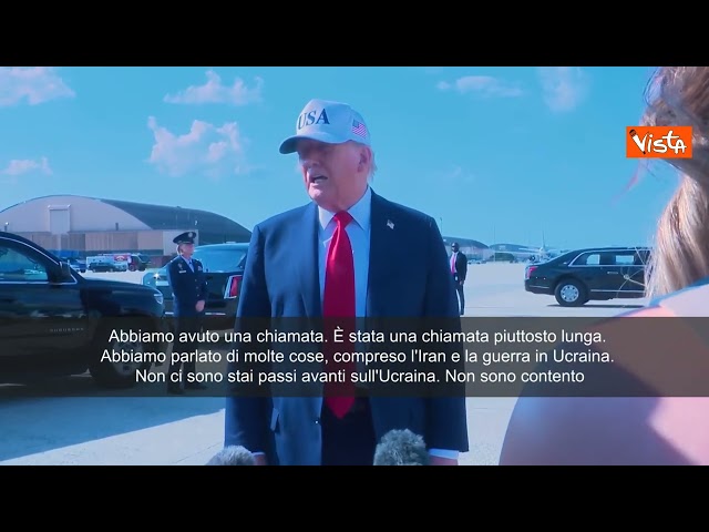 Trump: "Nessun progresso sull'Ucraina con Putin, non sono contento"