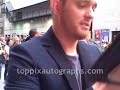 Michael Buble - Signing Autographs at David Letterman
