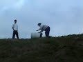Rolling Down A Hill In A Garbage Can