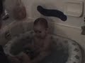 Maddie drinks from the tap
