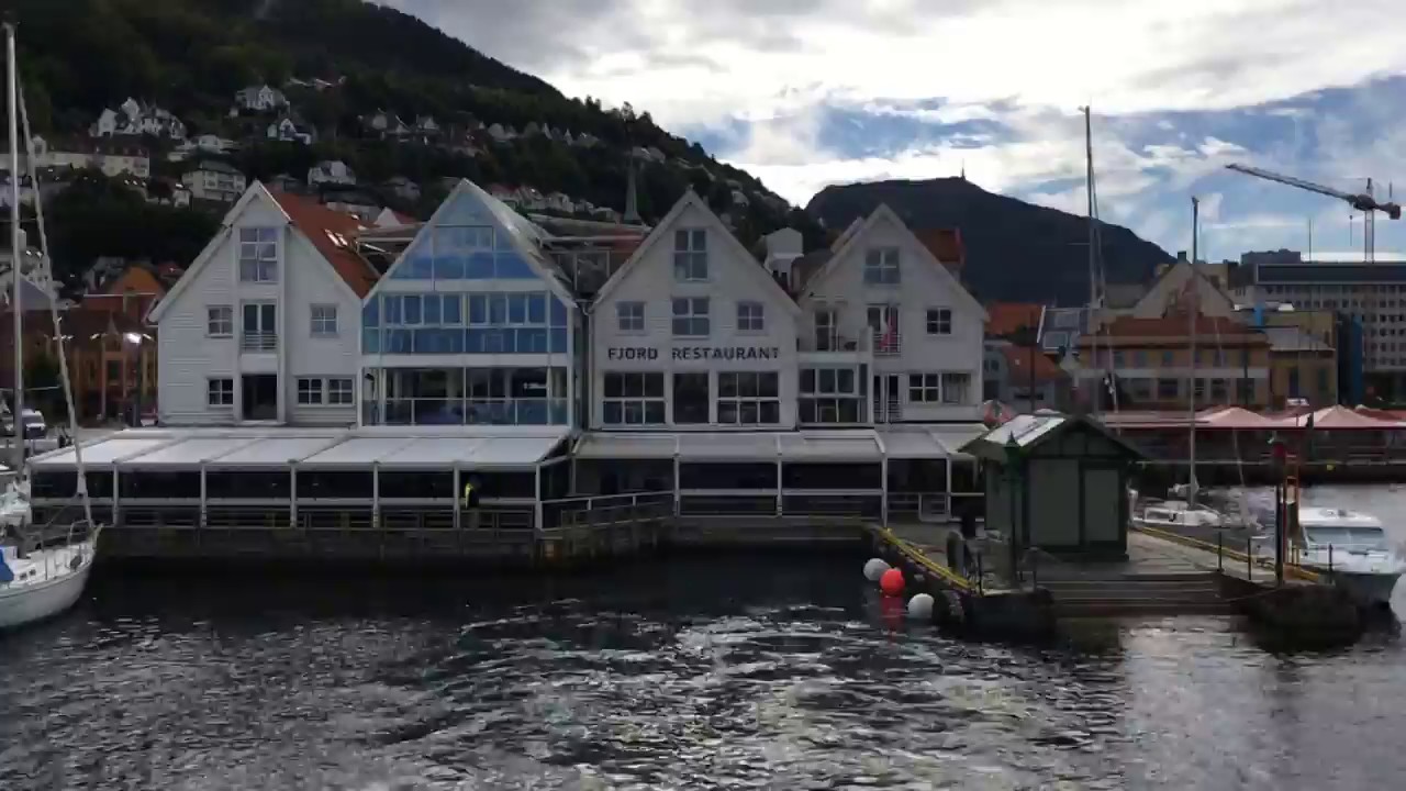 Leaving Bergen harbour for fjord cruise. Hyperlapse on iPhone SE.