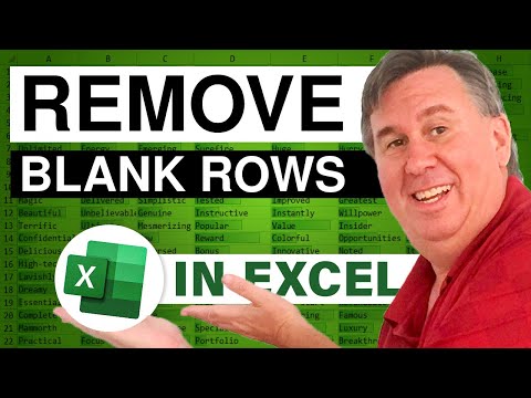 how to eliminate empty rows in excel