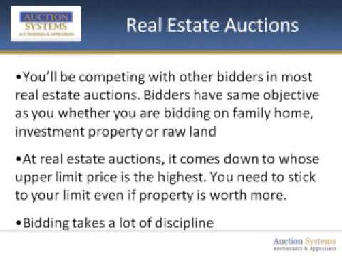 how to bid on real estate auctions