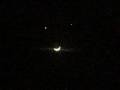 Moon, Venus, Jupiter in night sky
