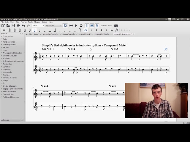 YouTube video: GSoC with MuseScore - Semi-Realtime MIDI Demo Part 2: Rhythmic Groupings and Voice Separation