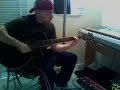 back in black ac/dc  guitar drum and guitar improv jam  one man band