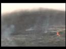 Ultralight flight over erupting volcano