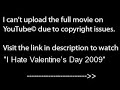 I Hate Valentines Day 2009, PART 1 /9,full film/movie online part1