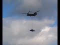 Chinook in Armagh lifting downed helicopter Chinook in Armagh lifting downed helicopter