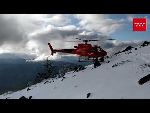 El GERA rescata a un esquiador herido en Peñalara