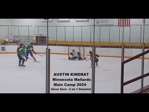 Glove Save: 2 on 1 slapshot @ Minnesota Mallards Main Camp July 2024