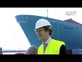 Elly Maersk in Zeebrugge First departure Zeebrugge-Bilbao(Transfennica)Harbor art in Eugeen van Mieghem Museum