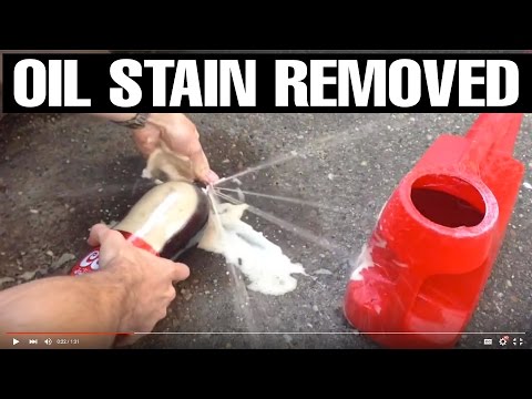 how to remove oil stains from a driveway