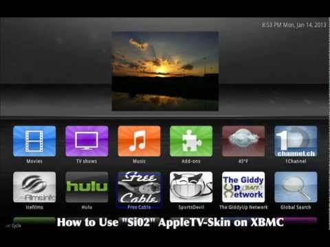 how to change skin on xbmc apple tv