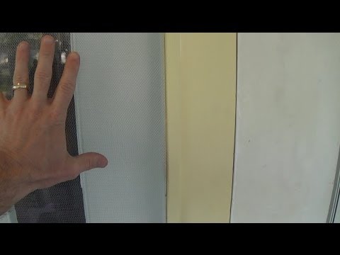 how to rescreen a door