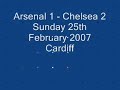 70,000 people packed into the Cardiff stadium, and at the end of the Arsenal v Chelsea match, the TV camera picks out my mate. His side lost and he's not happy. Or maybe he's just trying to shake the defeat out of his head.