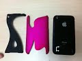 iPhone 3G 3GS 2 Piece Rubberized Plastic Case HOT PINK BLACK