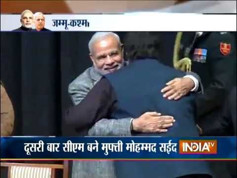 BJP-PDP Government in J&K: Mufti Mohammad Sayeed Takes Oath as CM - India TV