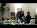 http://www.trance-master.com  john cerbone is the inventor of a great many speed-trance induction methods.  here is a demo from a las vegas class 2008