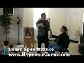 http://www.trance-master.com  john cerbone is the inventor of a great many speed-trance induction methods.  here is a demo from a las vegas class 2008