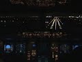 Air France Airbus A-330 landing at Paris CDG. Cockpit view. Air France Airbus A-330 landing at Paris CDG. Cockpit view.
