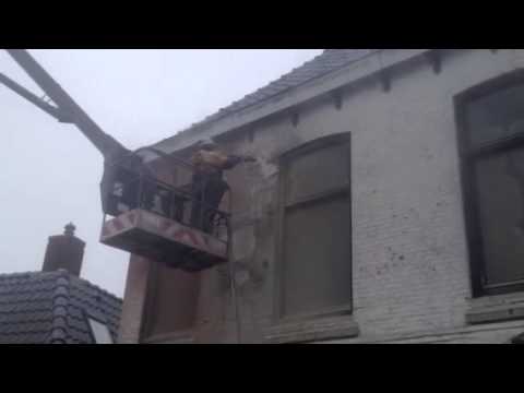 Verf verwijderen op gevels