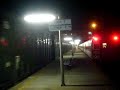 Metro North train 891 and CSX train Q703 arrive at the northbound Ossining platform simultaneously.  Train 891, the 10:02 express to Poughkeepsie, is lead by Genesis #216, and is hauling 7 cars.  Train 891 comes to a stop to let off passengers.  CSX K275, the 