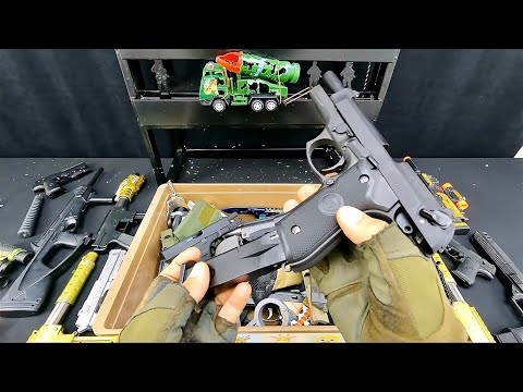 Arisoft Guns Sig Suaer & Glock Destroy Rocket Launcher/BB Airsoft Breaks The Toys In Shooting Room