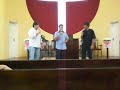 Everson Fuckner, Jefferson Fuckner e Wellington Fuckner cantando num programa especial no ínicio de 2008 em São Francisco do Sul - SC