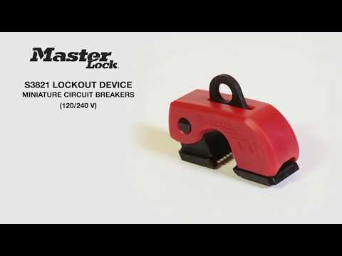 Screen capture of Master Lock Safety S3821 - Grip Tight™ Plus Circuit Breaker Lockout