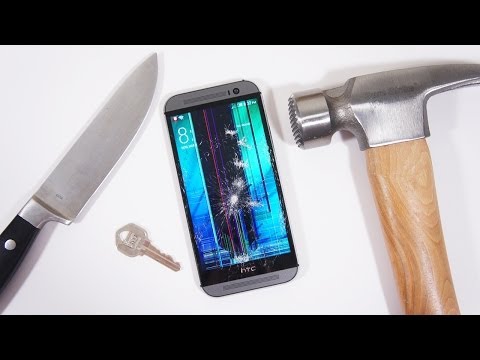 Hành hạ HTC One M8 với: Chìa khóa, dao, búa...