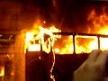 Bus on fire