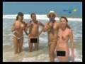 Samambaia peladinha em praia de nudismo. Panico na TV.